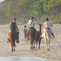 Horseback riding at Playa Negra, Limn, Costa Rica, 2003