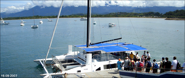 Boat docking at Quepos Port, Puntarenas
